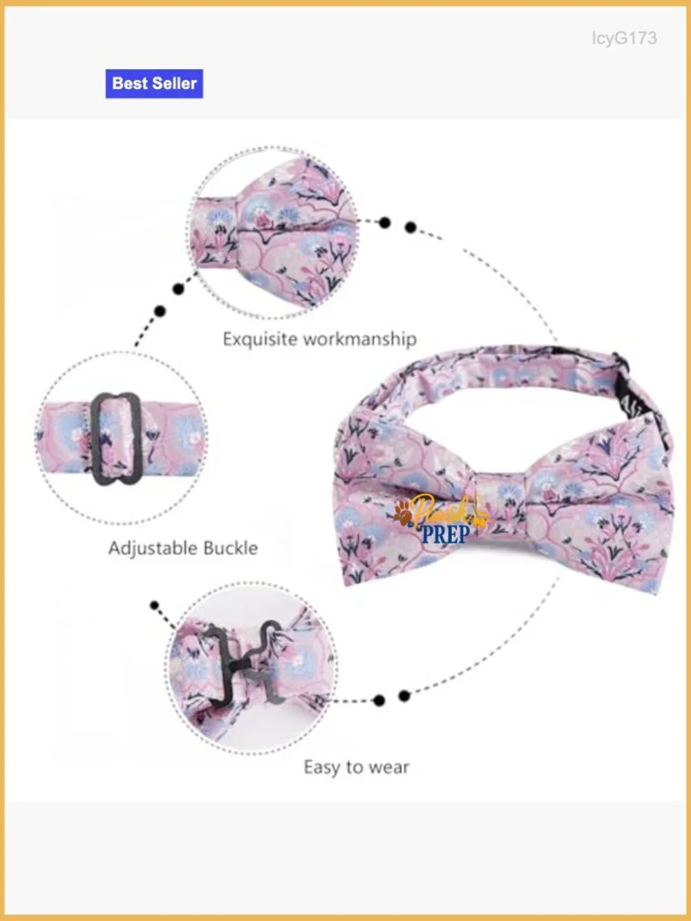 Men's Floral Bow Tie Set with Pocket Square and Cufflinks